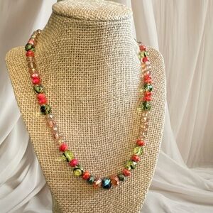 Cheerful necklace of Czech crystals, New!